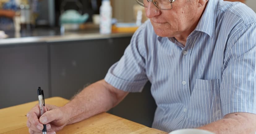 Senior reviewing financial documents related to OAS clawback